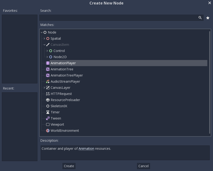 Der AnimationPlayer-Node